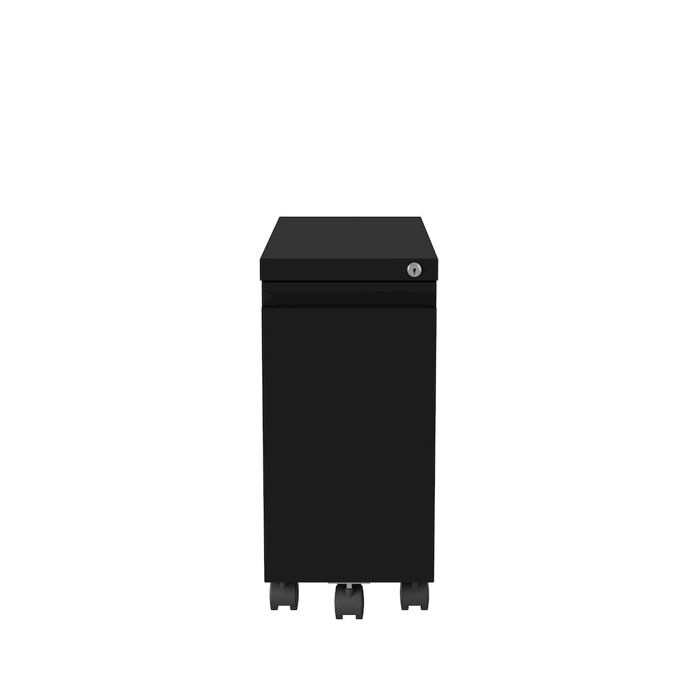 Hirsh 20" Deep Mobile Zip File Cabinet 2 Drawer, Black. Picture 1