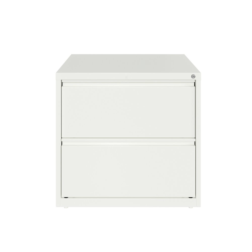 Hirsh 30 inch Wide 2 Drawer Metal Lateral File Cabinet, White. Picture 1