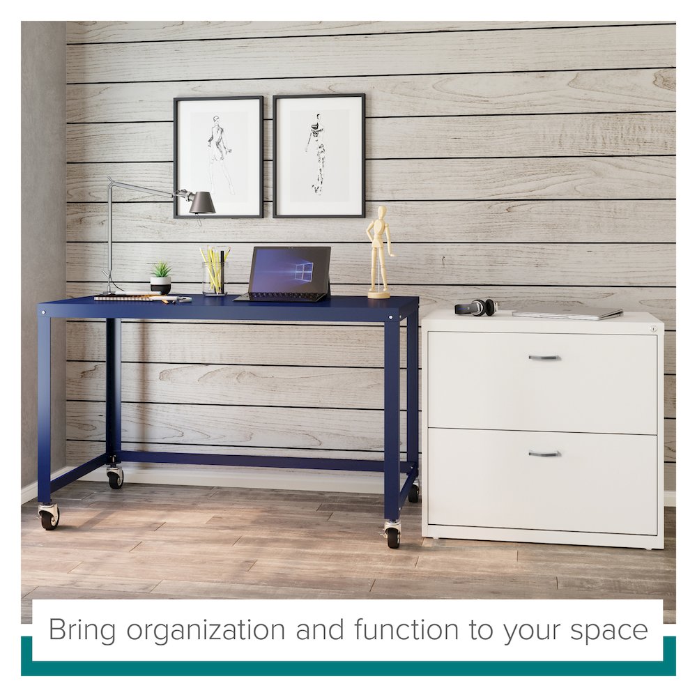Space Solutions 30 inch Wide 2 Drawer Lateral File Cabinet White. Picture 10