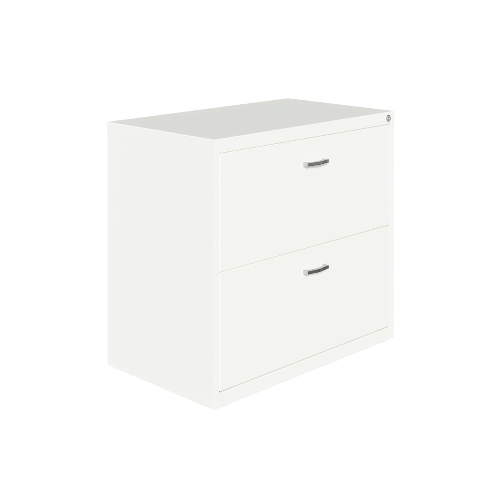 Space Solutions 30 inch Wide 2 Drawer Lateral File Cabinet White. Picture 18
