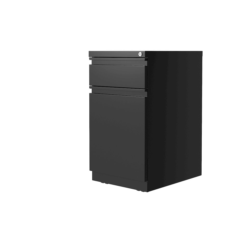 Hirsh 20" Deep Mobile File Cabinet 2 Drawer with XL Backpack Drawer, Black. Picture 2