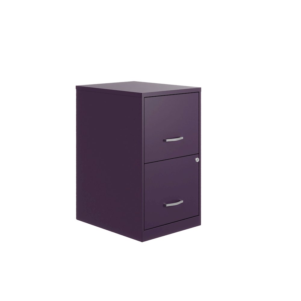 Space Solutions 18" Deep 2 Drawer Vertical File Cabinet, Midnight Purple. Picture 18