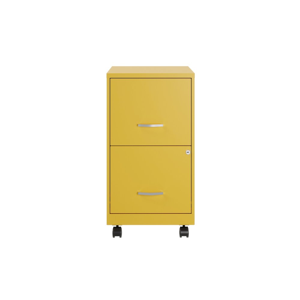 Space Solutions 18" Deep 2 Drawer Vertical File Cabinet, Goldfinch. Picture 1