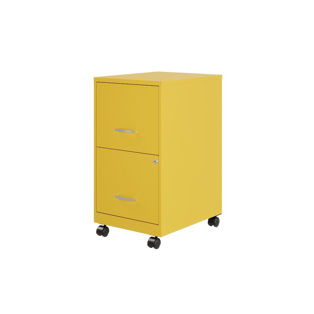 Space Solutions 18" Deep 2 Drawer Vertical File Cabinet, Goldfinch. Picture 2