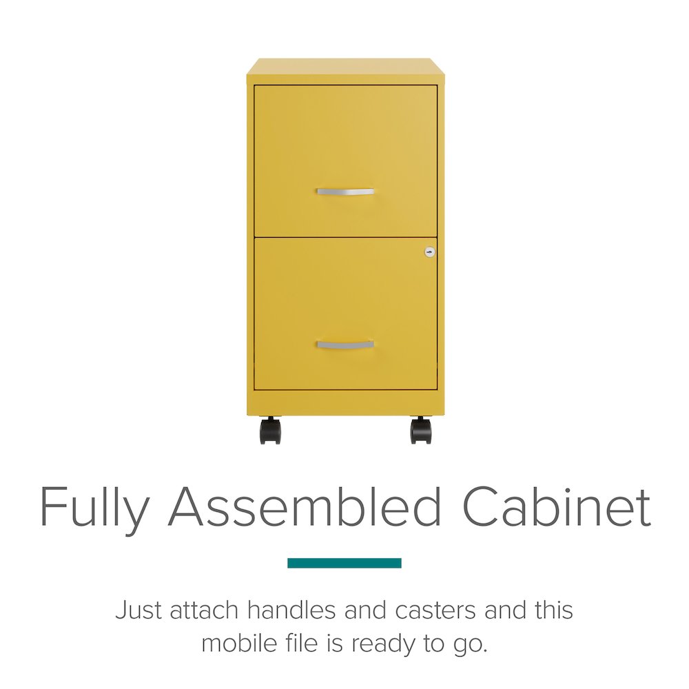 Space Solutions 18" Deep 2 Drawer Vertical File Cabinet, Goldfinch. Picture 6