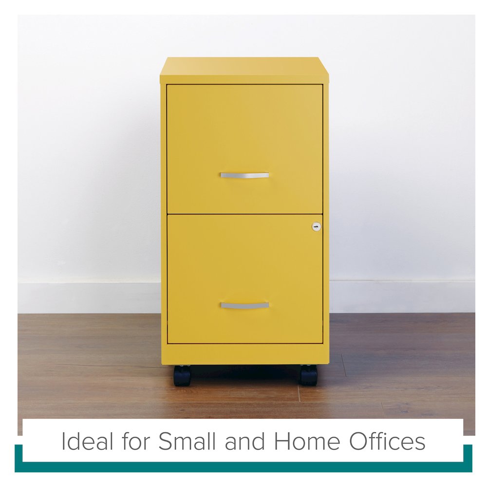 Space Solutions 18" Deep 2 Drawer Vertical File Cabinet, Goldfinch. Picture 16