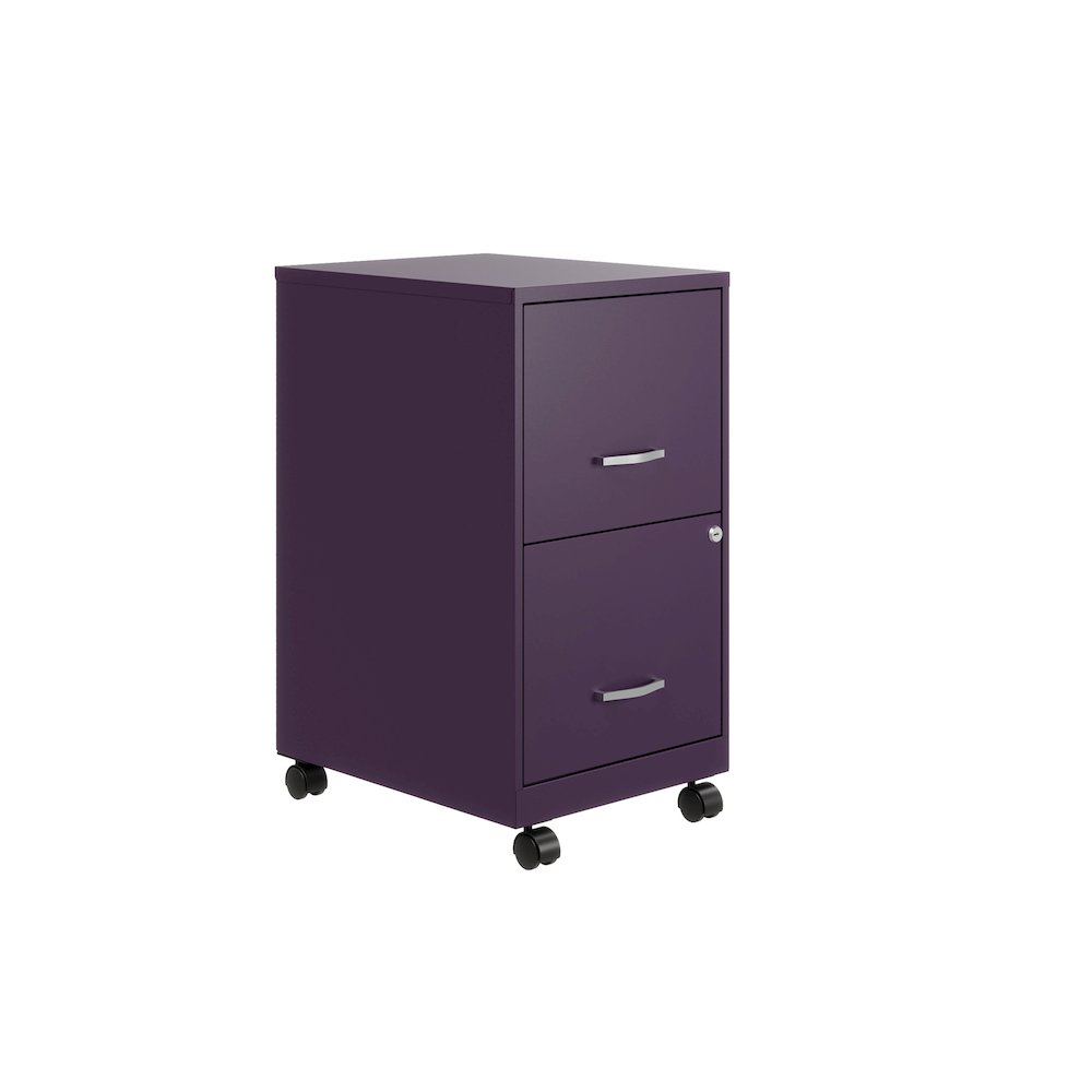 Space Solutions 18" Deep 2 Drawer Vertical File Cabinet, Midnight Purple. Picture 18