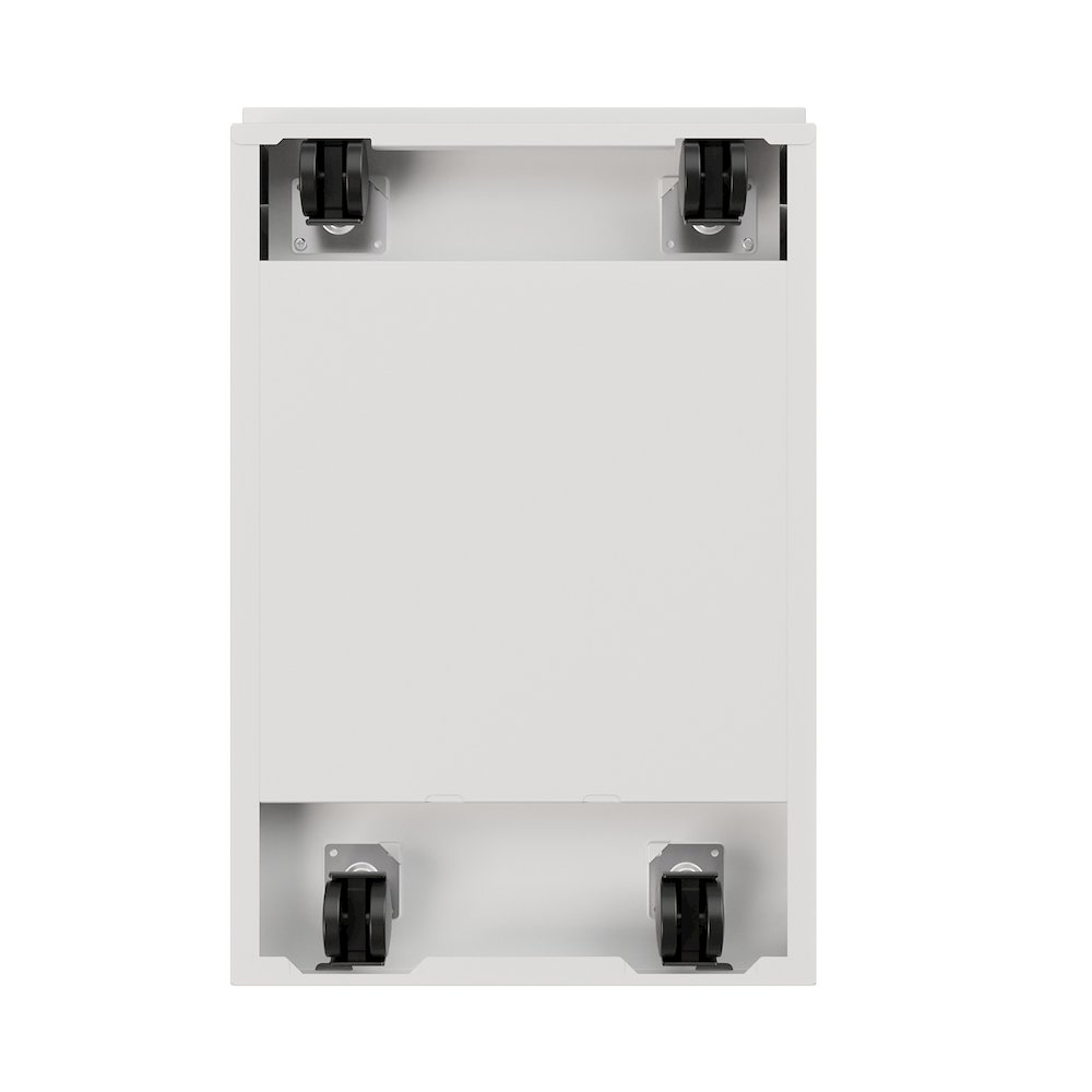 Hirsh 20" Deep Mobile File Cabinet 2 Drawer with XL Backpack Drawer, White. Picture 6