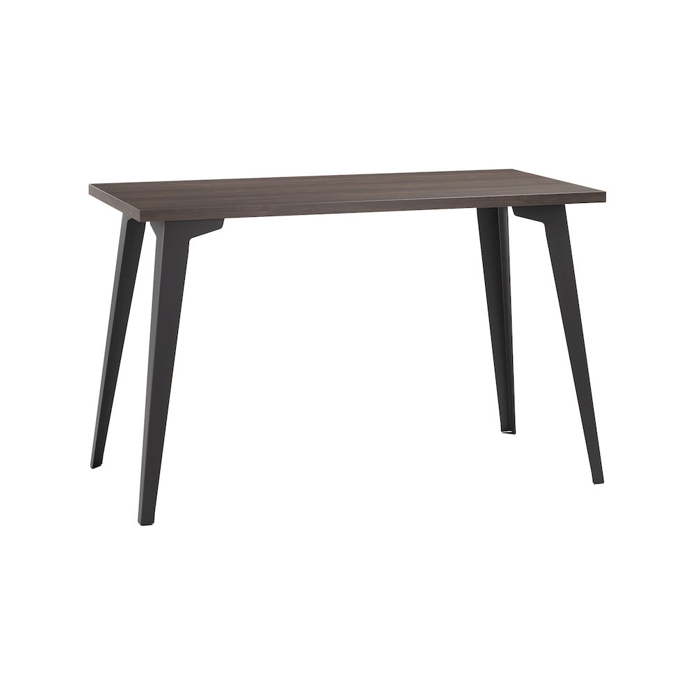 Orison Office 24x48 Mid Century Modern Desk, Black / Trail Walnut. Picture 1