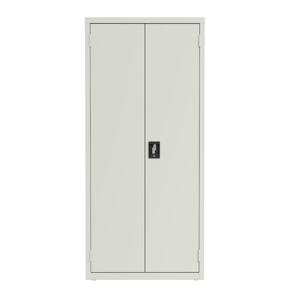 Hirsh Welded Steel Storage Cabinet with 4 Shelves, 15"Dx30"Wx66"H, Light Gray. Picture 3