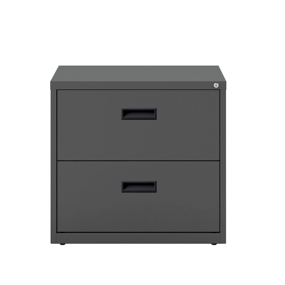 Hirsh 30 inch Wide 2 Drawer Lateral File Cabinet for Home or Office, Charcoal. Picture 3