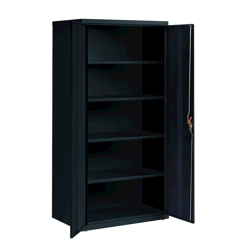 Hirsh Welded Steel Storage Cabinet 4 Adjustable Shelves, 24"Dx36"Wx72"H, Black. Picture 5