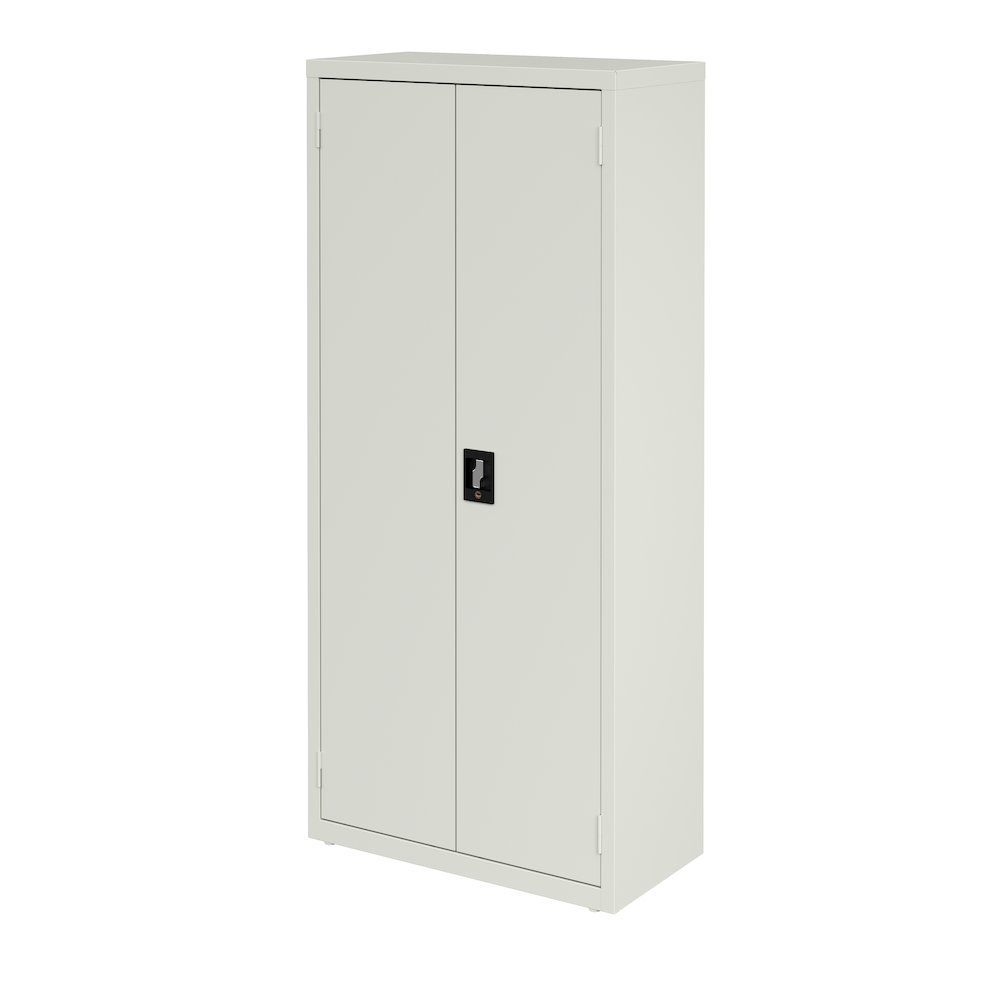 Hirsh Welded Steel Storage Cabinet with 4 Shelves, 15"Dx30"Wx66"H, Light Gray. Picture 4