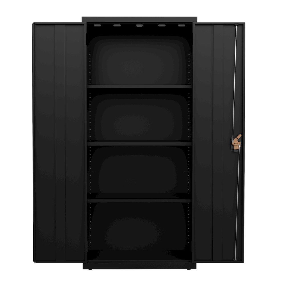 Hirsh Welded Steel Storage Cabinet with 4 Shelves, 15"Dx30"Wx66"H, Black. Picture 6