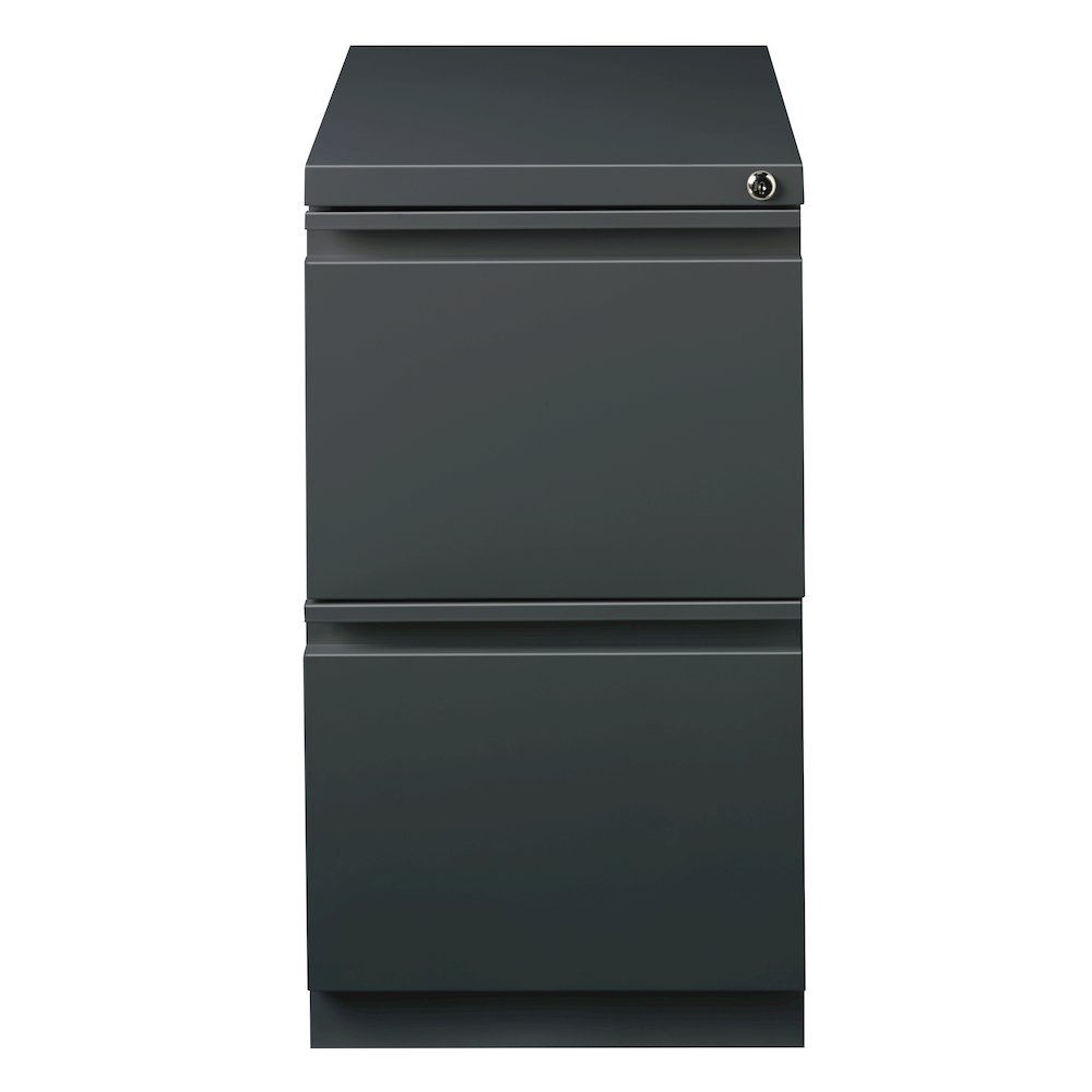 Hirsh 20" Deep Mobile File Cabinet 2 Drawer, Medium Tone Brown. Picture 3
