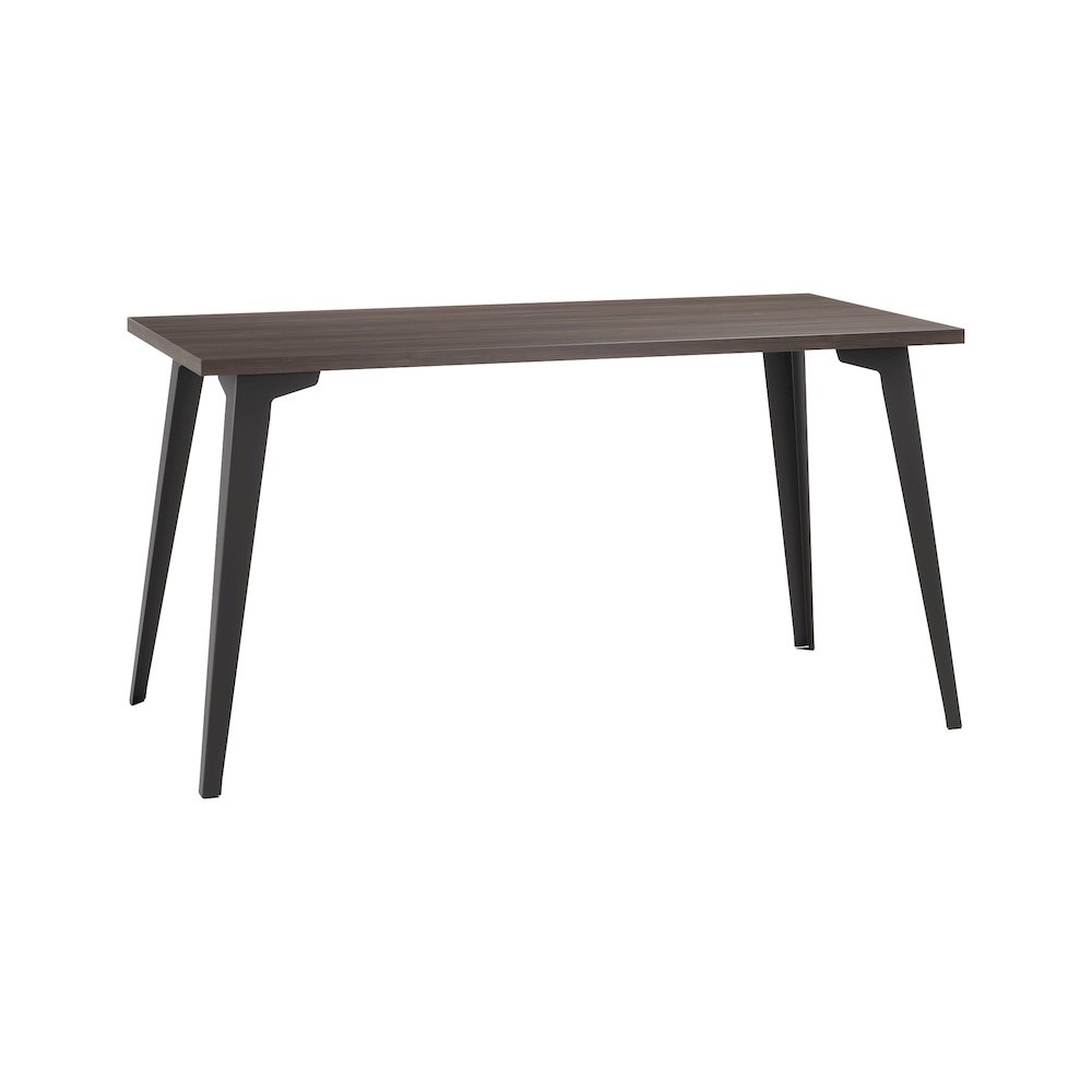 Orison Office 27x57 Mid Century Modern Desk, Black / Trail Walnut. Picture 1