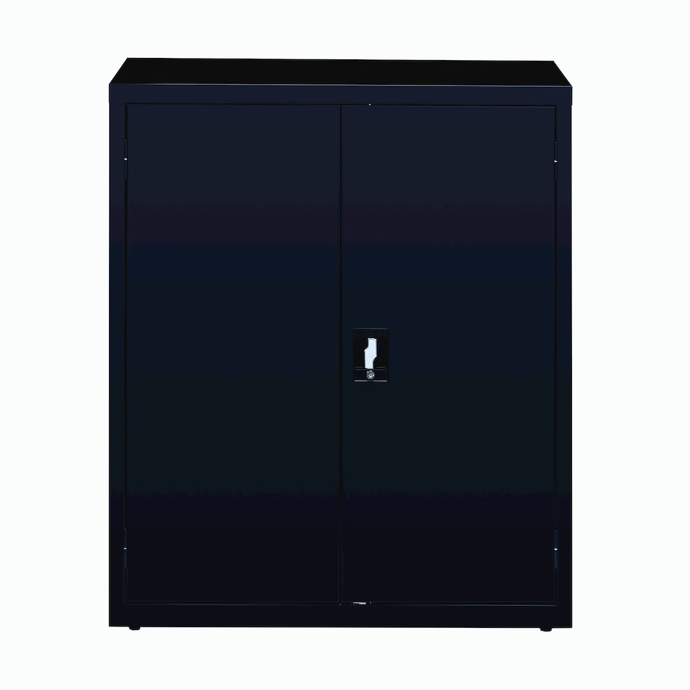 Hirsh Welded Steel Storage Cabinet with 2 Shelves, 18"Dx36"Wx42"H, Black. Picture 3