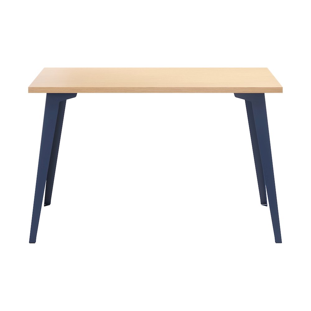 Orison Office 24x48 Mid Century Modern Desk, Navy / Platinum Oak. Picture 2