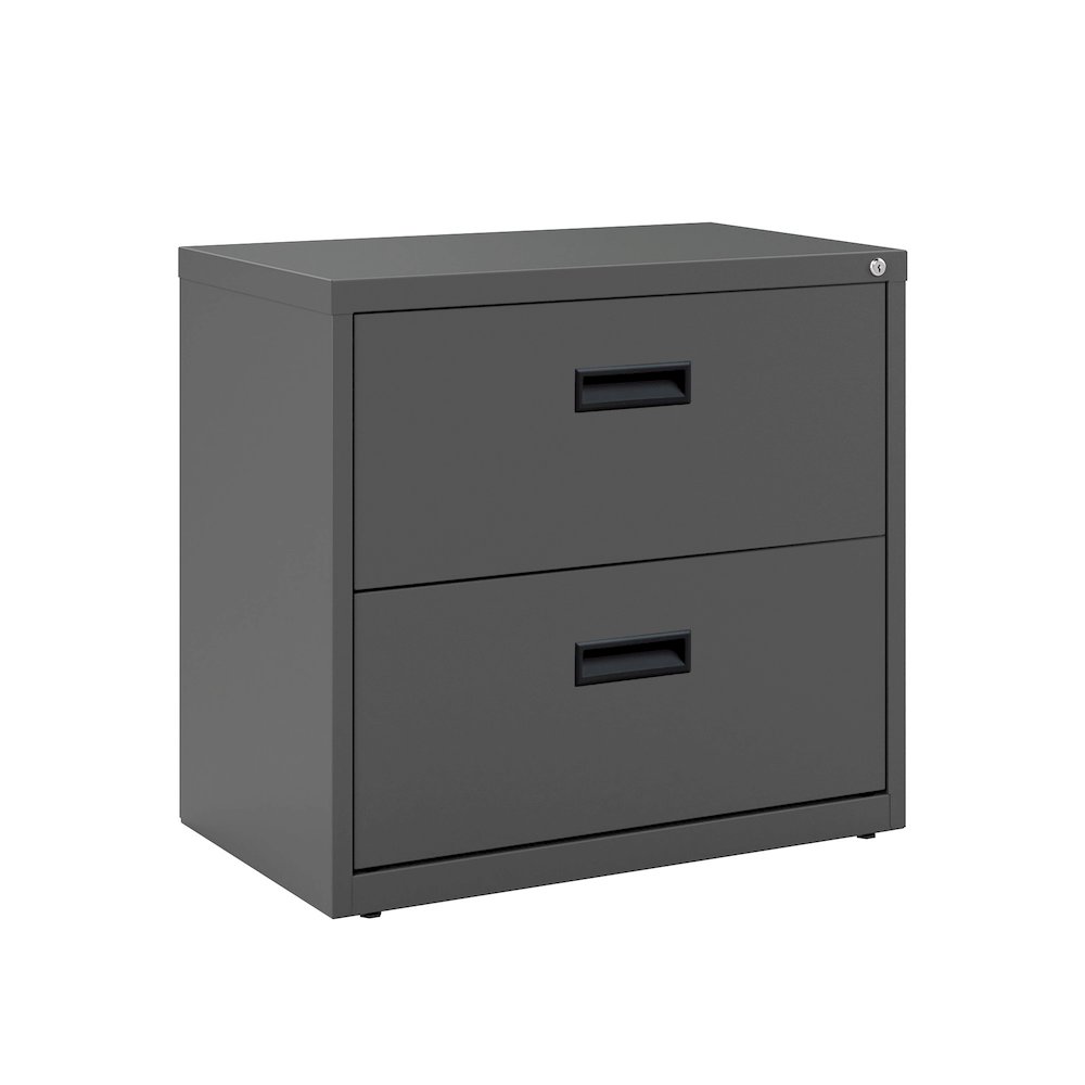 Hirsh 30 inch Wide 2 Drawer Lateral File Cabinet for Home or Office, Charcoal. Picture 1