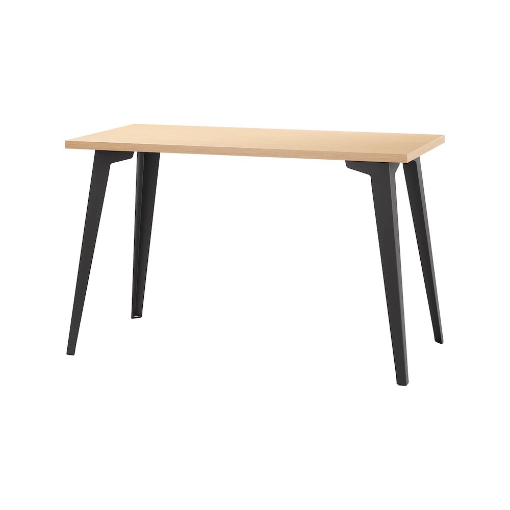 Orison Office 24x48 Mid Century Modern Desk, Black / Platinum Oak. Picture 3