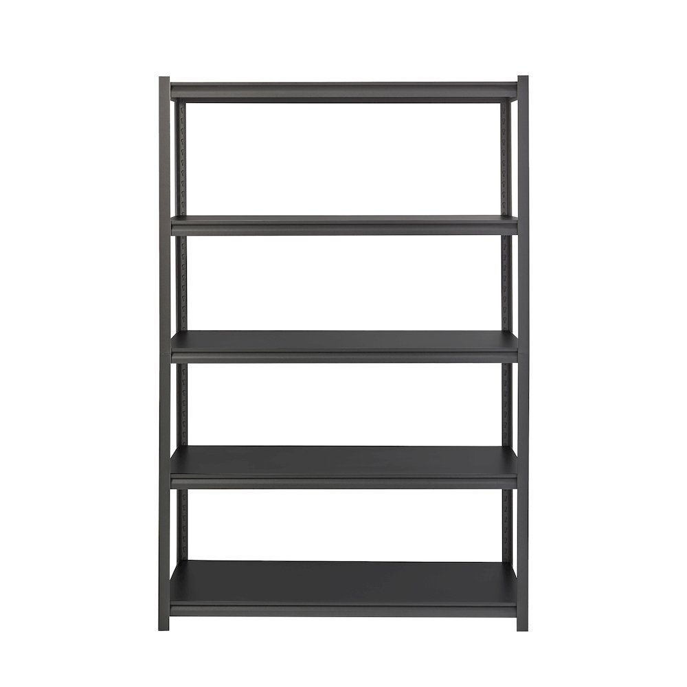 Iron Horse Riveted Steel Shelving, 5-Shelf, 24Dx48Wx72H, Gunmetal Gray/Black. Picture 1