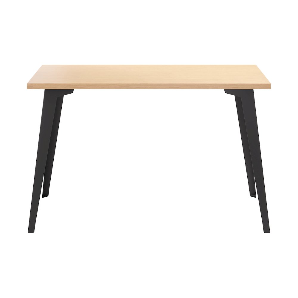 Orison Office 24x48 Mid Century Modern Desk, Black / Platinum Oak. Picture 2
