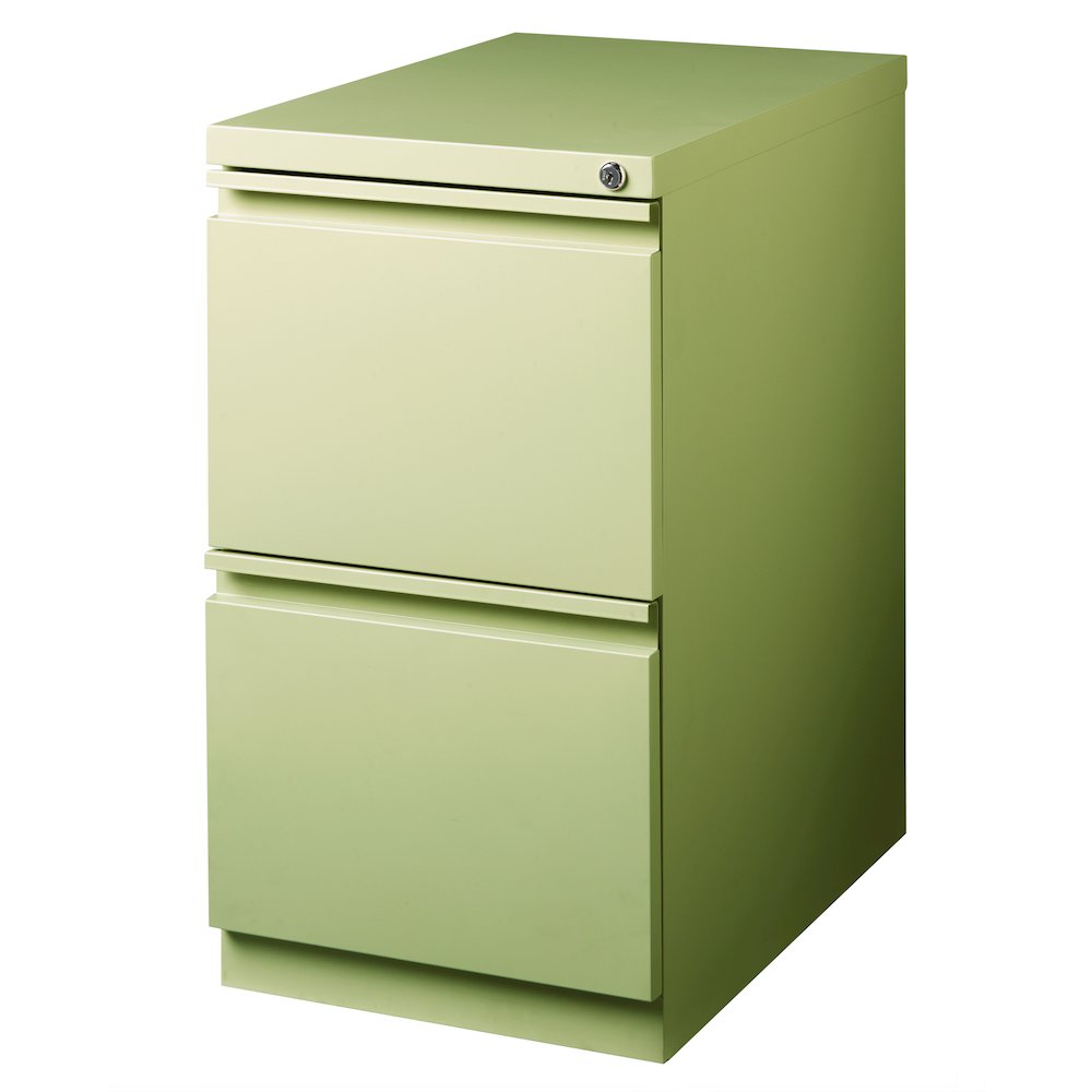 Hirsh 23" Deep Mobile Pedestal File Cabinet 2 Drawer File-File, Putty. Picture 4