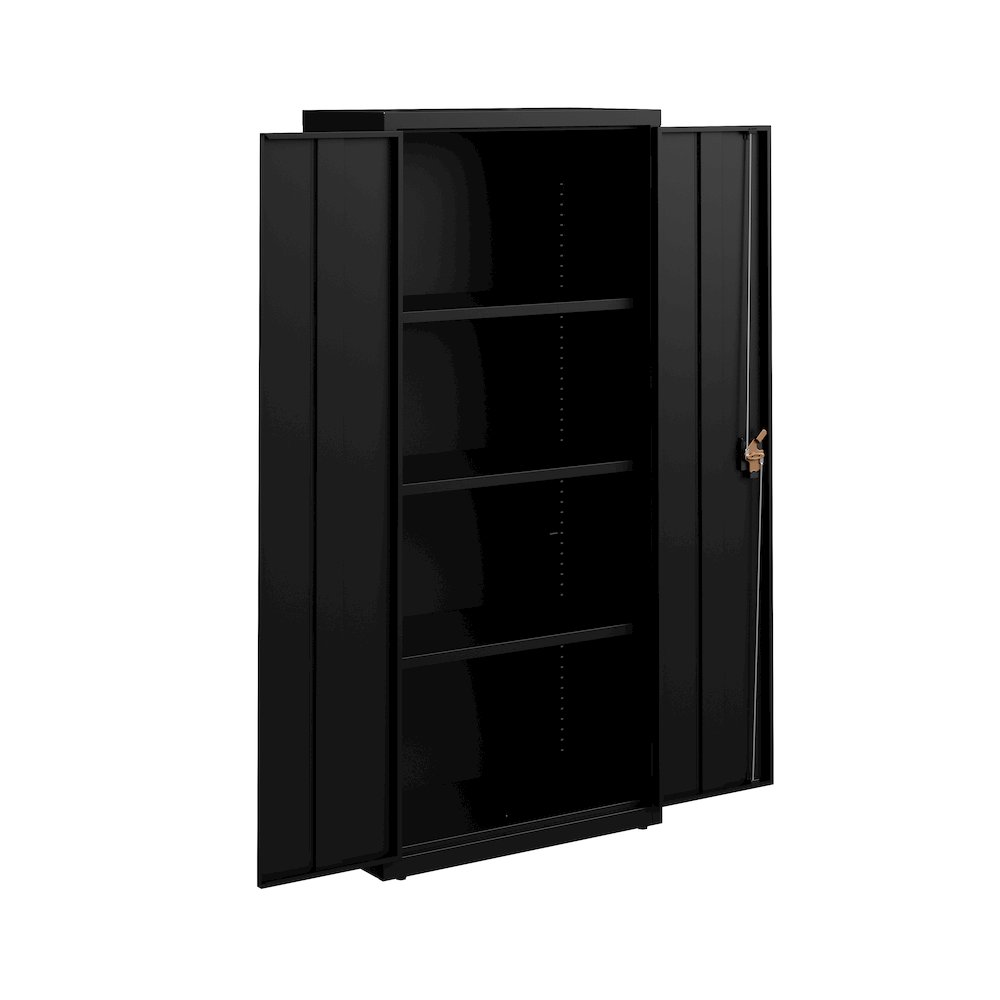 Hirsh Welded Steel Storage Cabinet with 4 Shelves, 15"Dx30"Wx66"H, Black. Picture 5