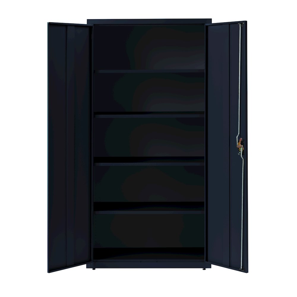 Hirsh Welded Steel Storage Cabinet 4 Adjustable Shelves, 24"Dx36"Wx72"H, Black. Picture 6