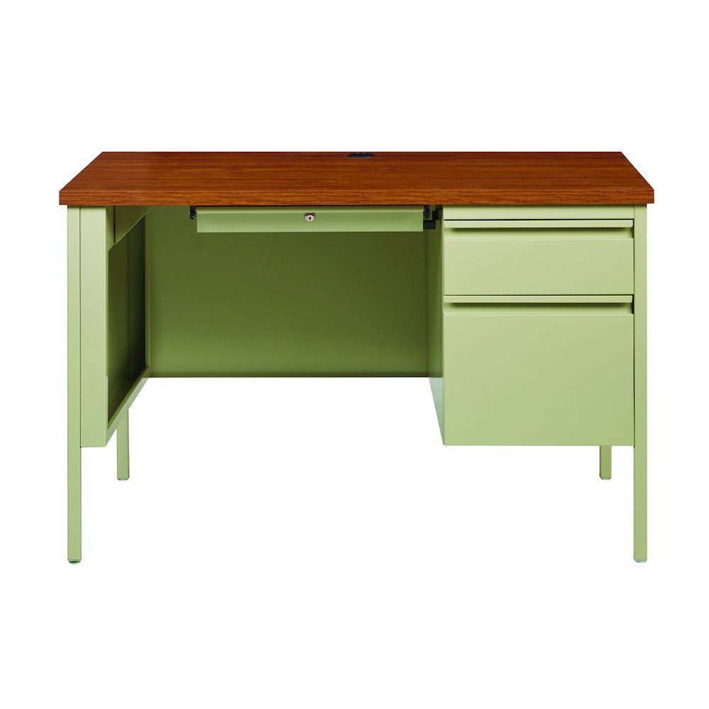 Hirsh Right Hand File Office Desk 24Dx45W, Putty/Oak. Picture 3