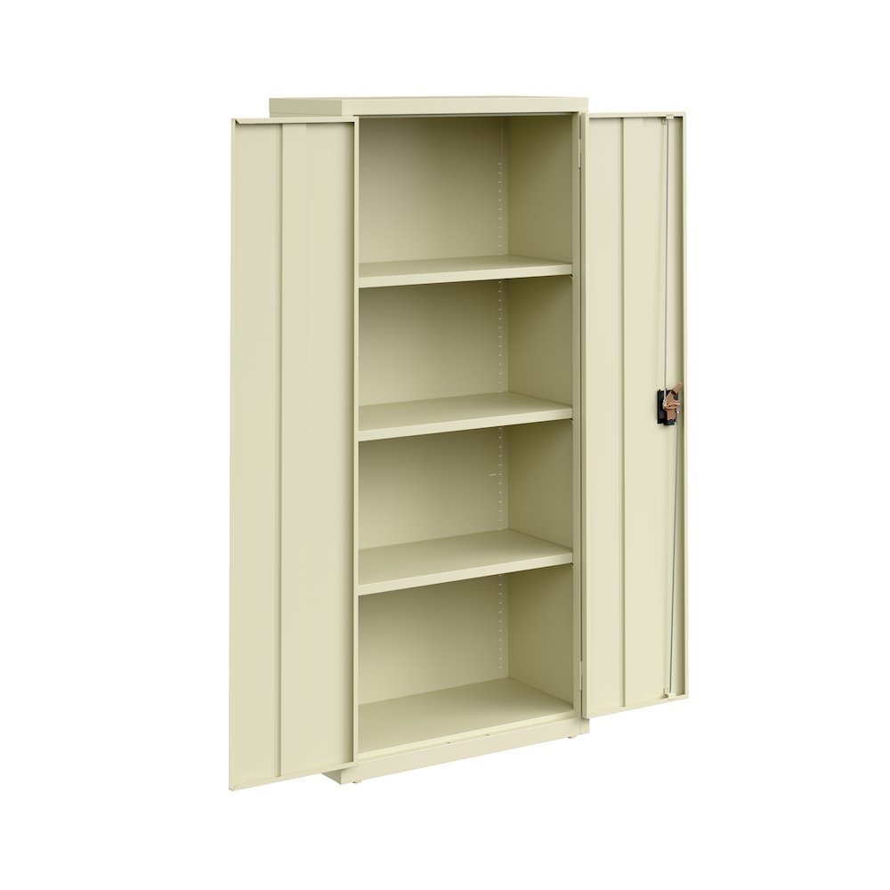 Hirsh Welded Steel Storage Cabinet with 4 Shelves, 15"Dx30"Wx66"H, Putty. Picture 5