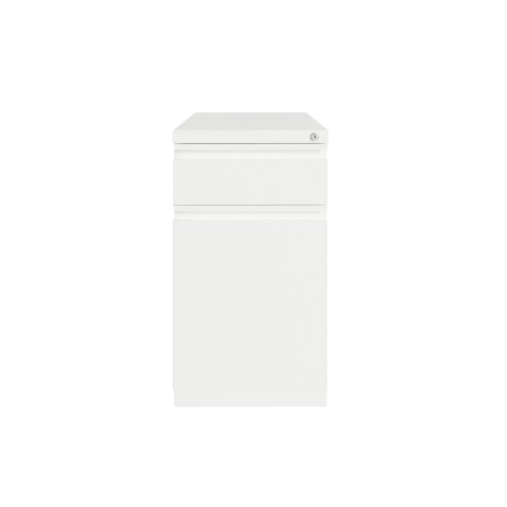 Hirsh 20" Deep Mobile File Cabinet 2 Drawer with XL Backpack Drawer, White. Picture 3