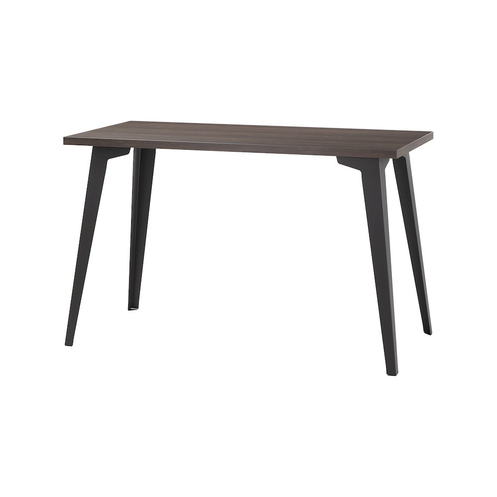 Orison Office 24x48 Mid Century Modern Desk, Black / Trail Walnut. Picture 3