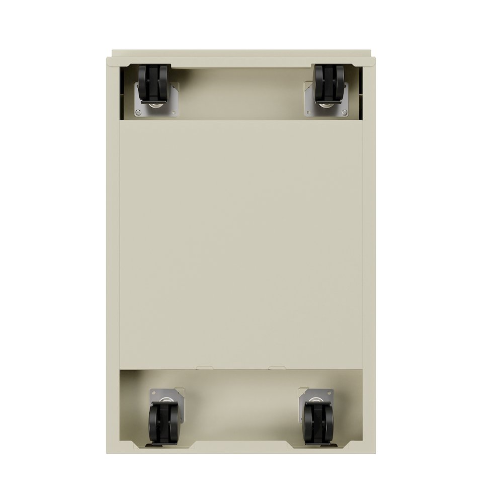 Hirsh 23" Deep Mobile Pedestal File Cabinet 2 Drawer File-File, Putty. Picture 6