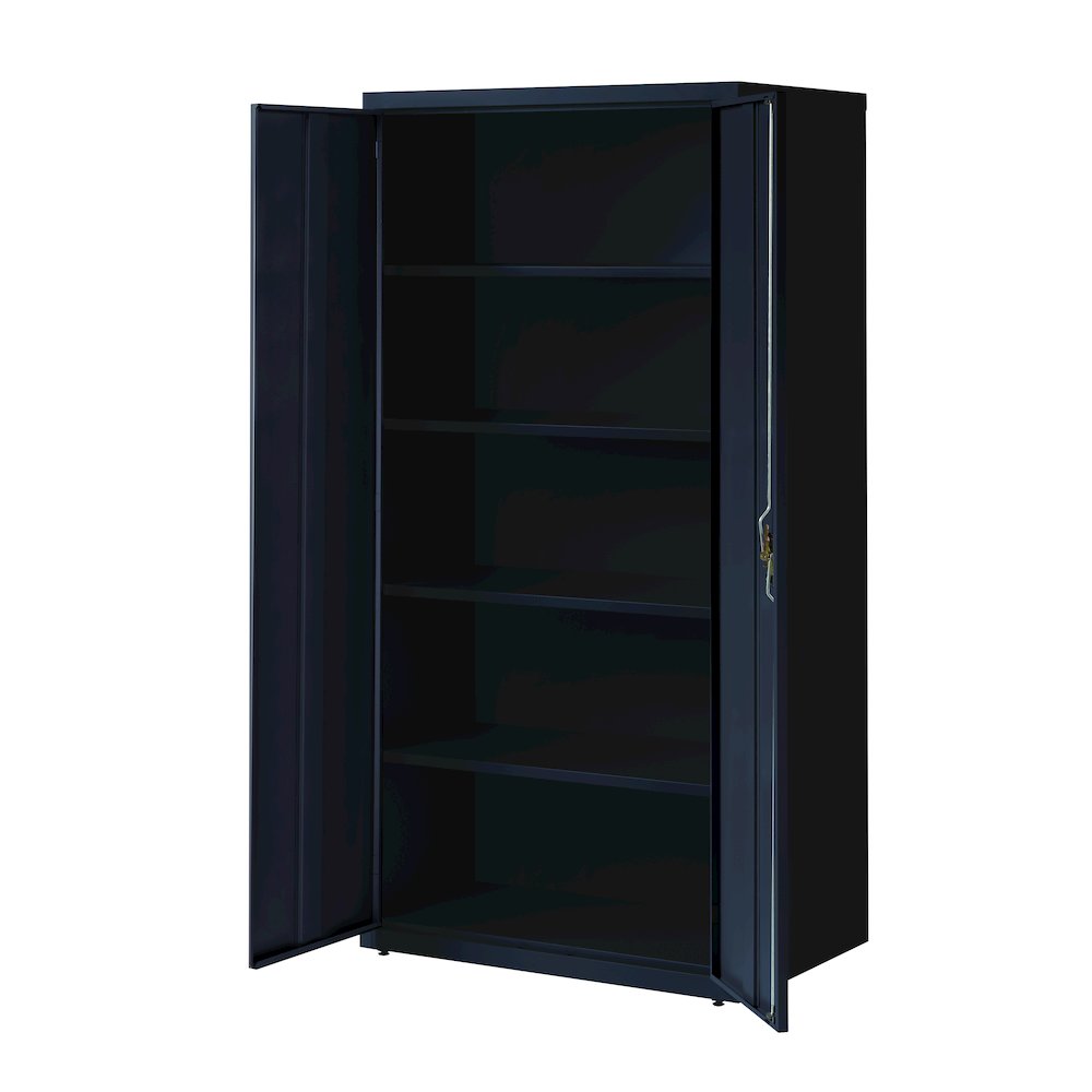 Hirsh Welded Steel Storage Cabinet 4 Adjustable Shelves, 24"Dx36"Wx72"H, Black. Picture 7
