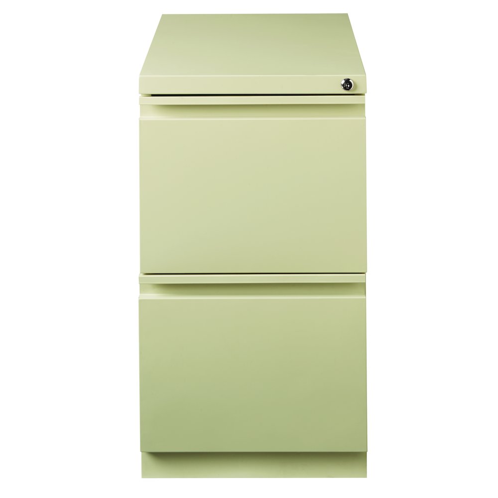 Hirsh 23" Deep Mobile Pedestal File Cabinet 2 Drawer File-File, Putty. Picture 3