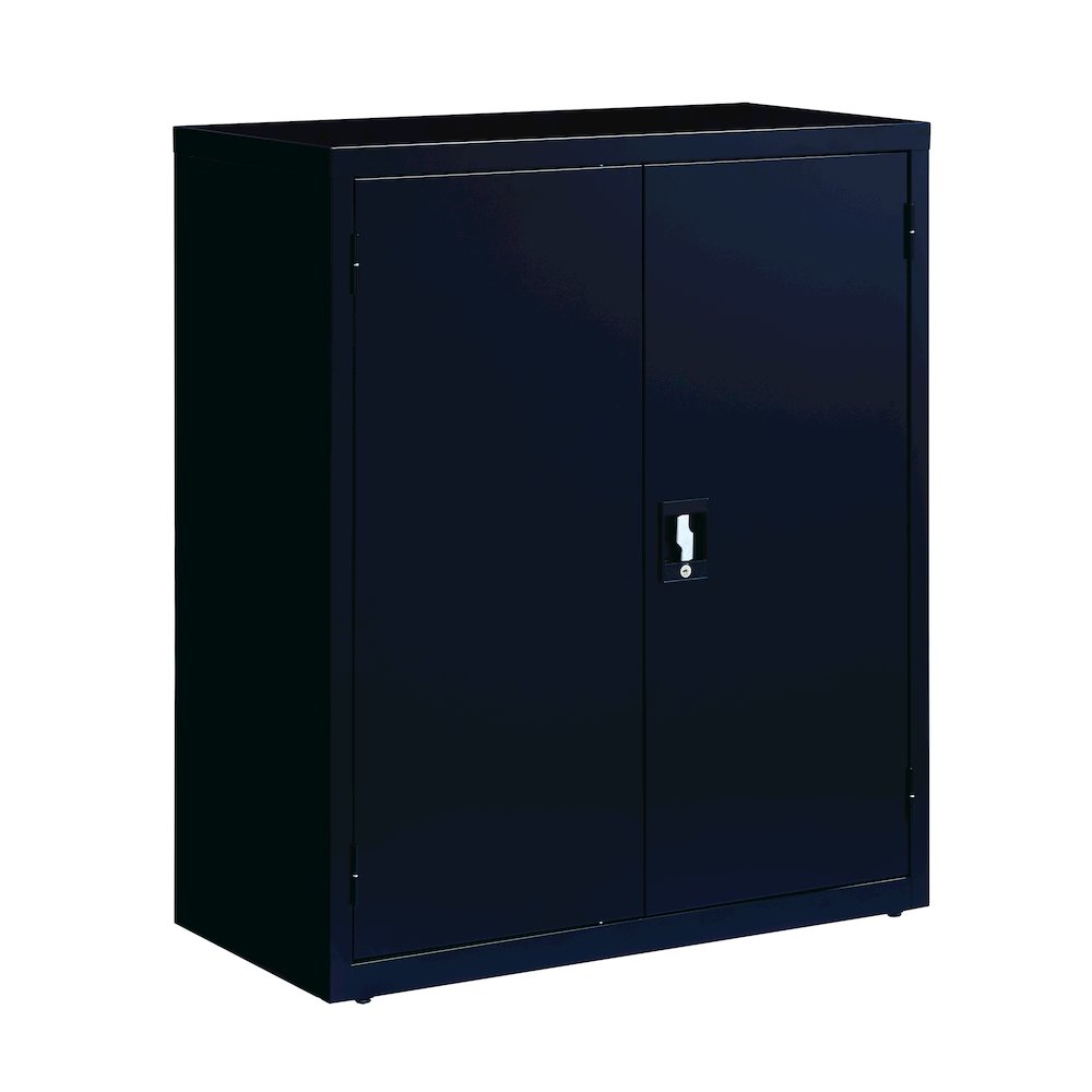 Hirsh Welded Steel Storage Cabinet with 2 Shelves, 18"Dx36"Wx42"H, Black. Picture 1