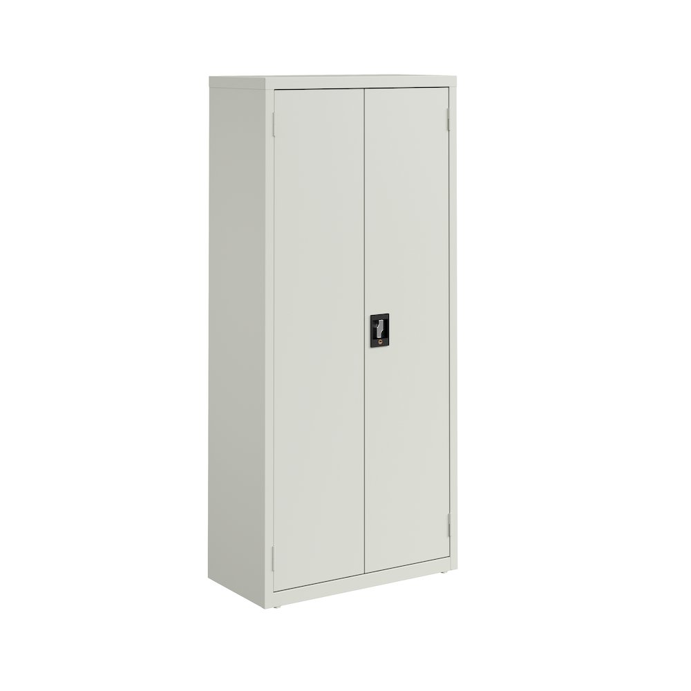 Hirsh Welded Steel Storage Cabinet with 4 Shelves, 15"Dx30"Wx66"H, Light Gray. Picture 1