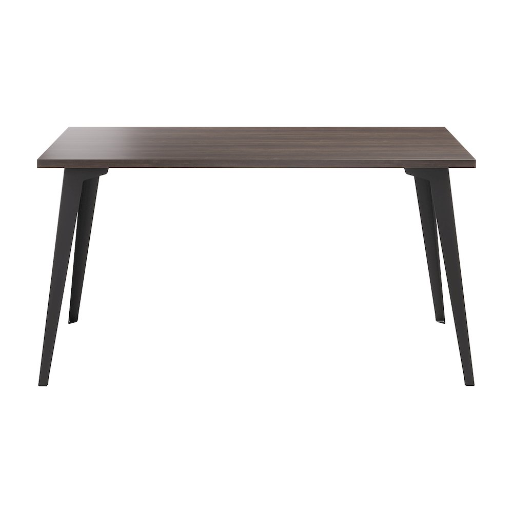 Orison Office 27x57 Mid Century Modern Desk, Black / Trail Walnut. Picture 2