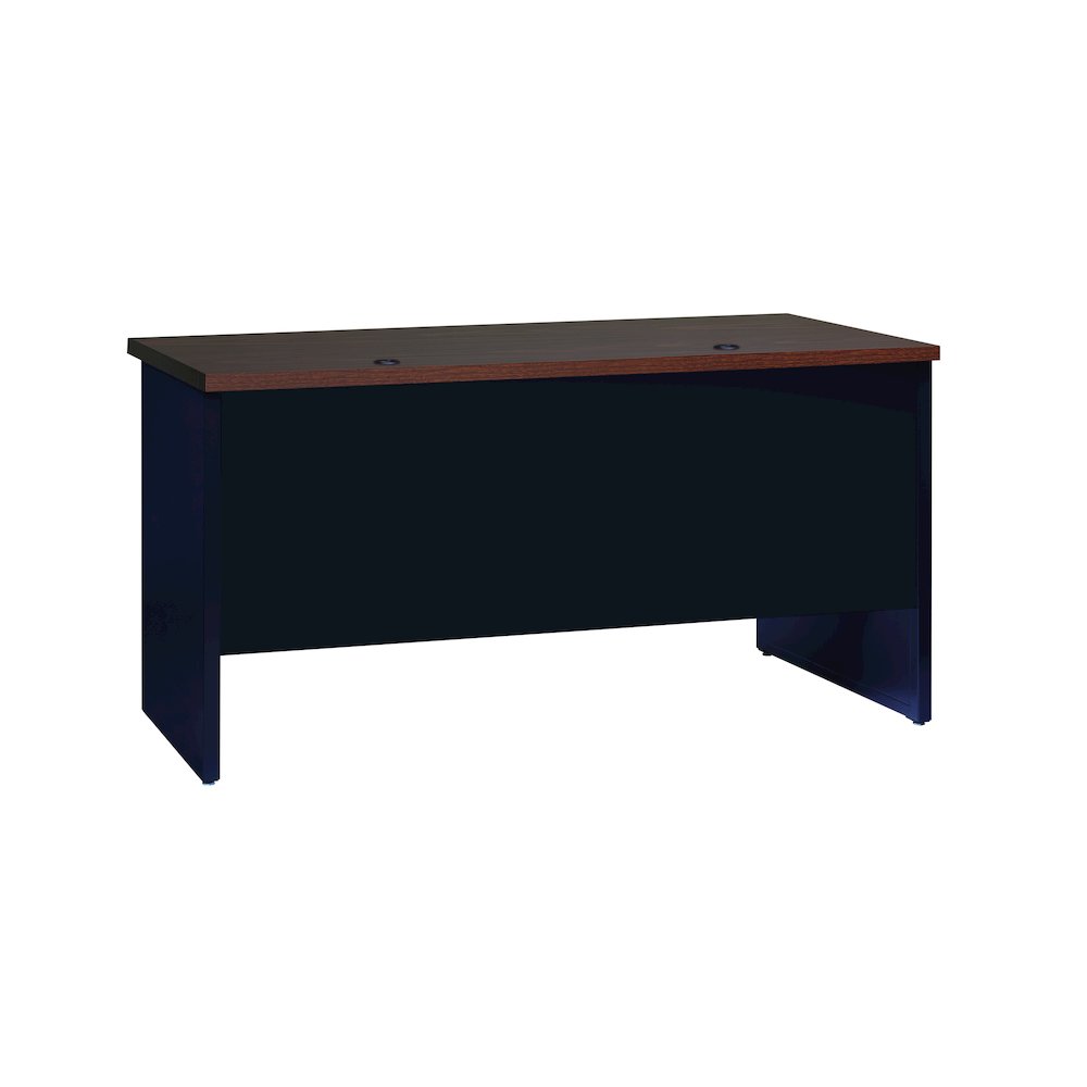 Hirsh 24D x 60W Double Pedestal Office Desk Credenza, Black/Walnut. Picture 4