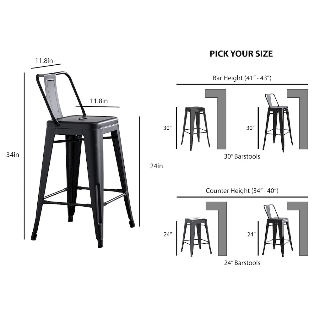 Modern Light Weight Rustic Vintage Costal Metal Barstools. Picture 3
