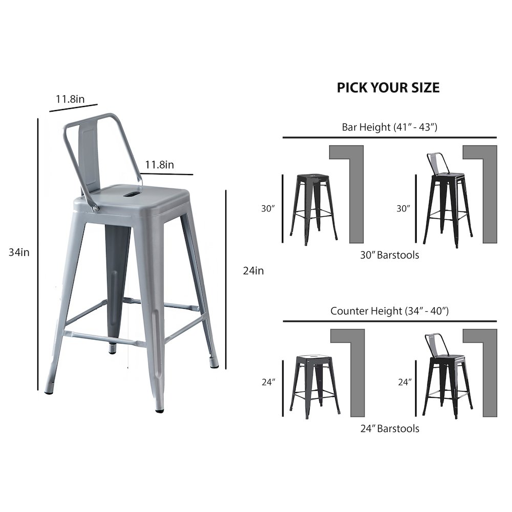 Modern Industrial Vintage Costal Metal Barstools. Picture 3