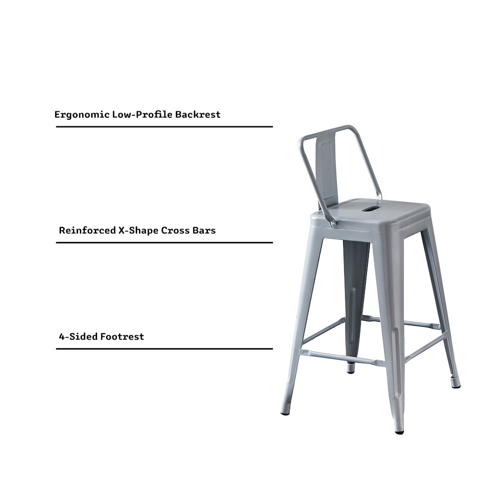 Modern Industrial Vintage Costal Metal Barstools. Picture 5