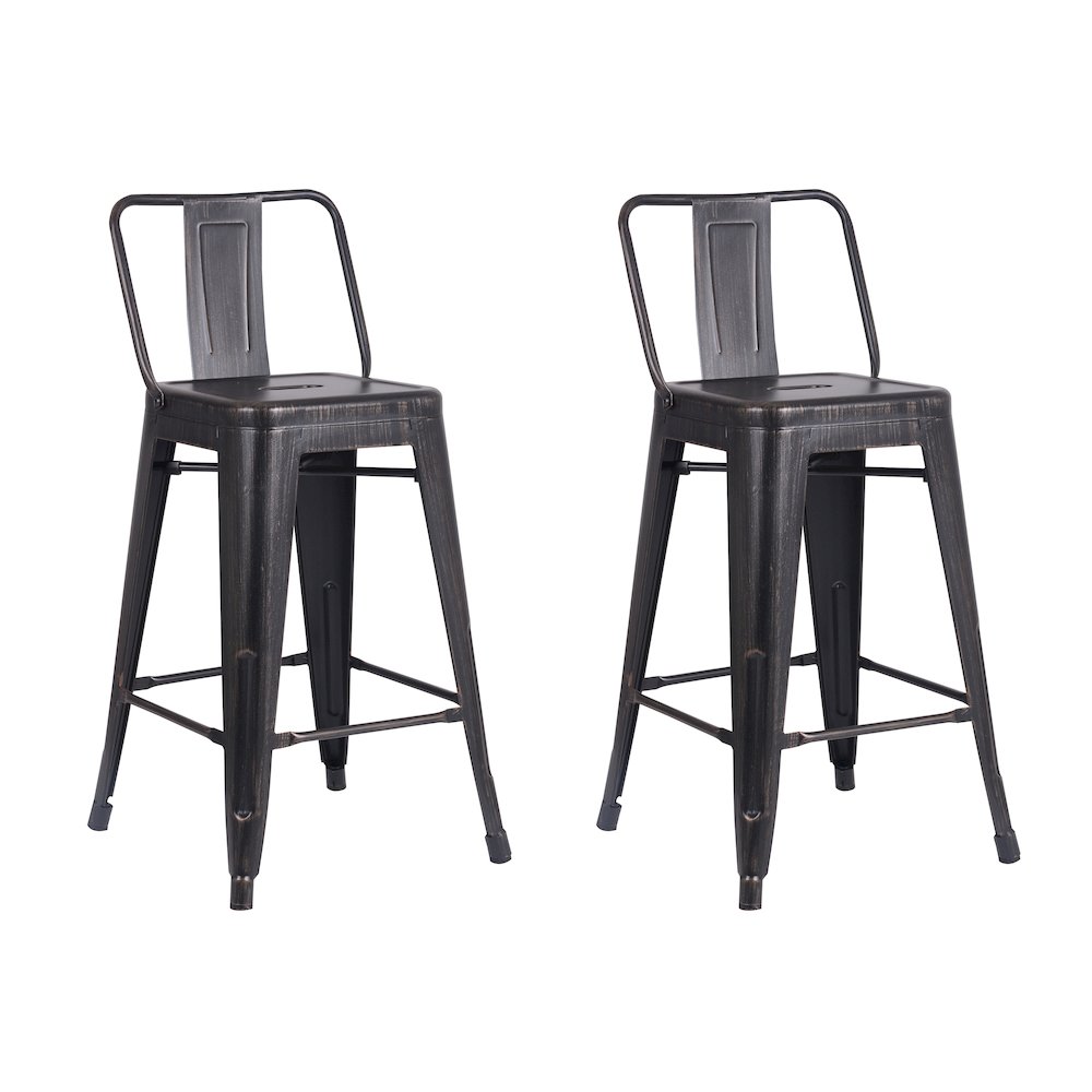 Modern Light Weight Industrial Vintage Costal Metal Barstools. Picture 3