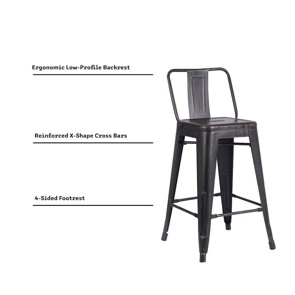 Modern Light Weight Industrial Vintage Costal Metal Barstools. Picture 5