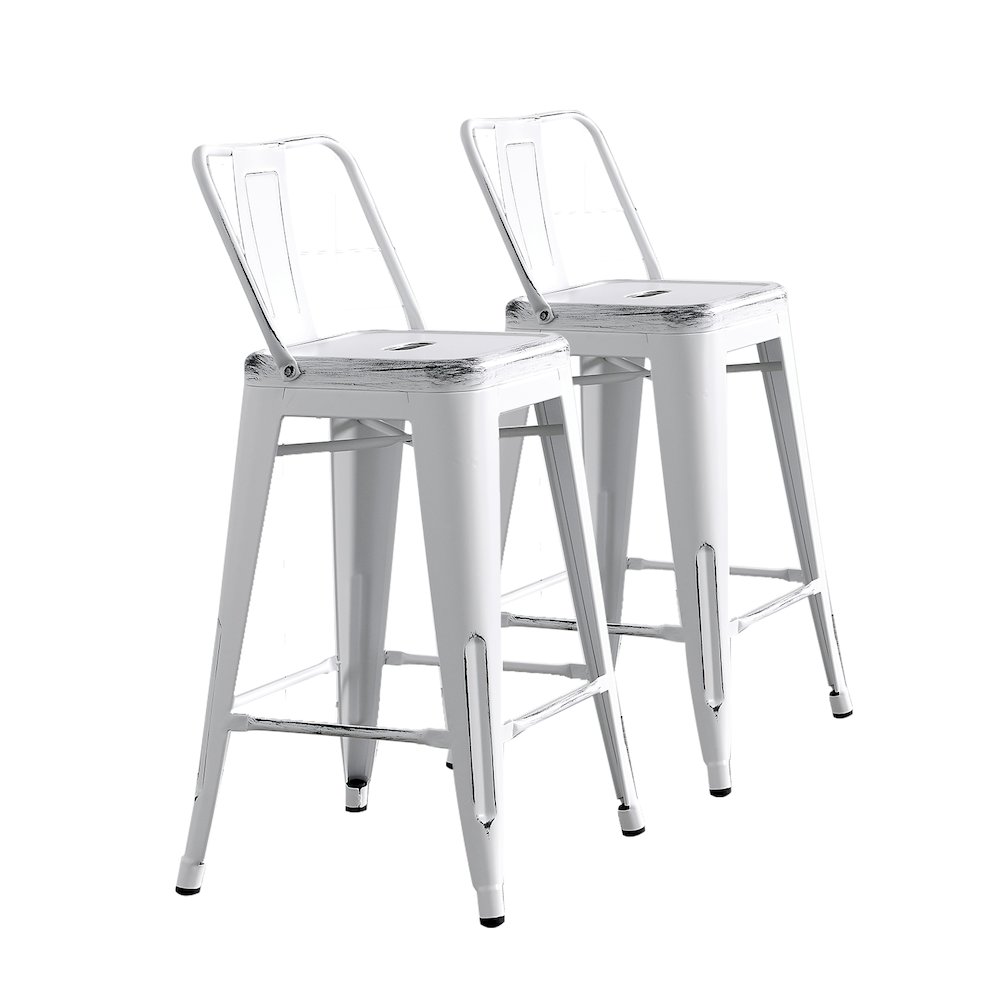 Modern Industrial Vintage Costal Metal Barstools. Picture 3