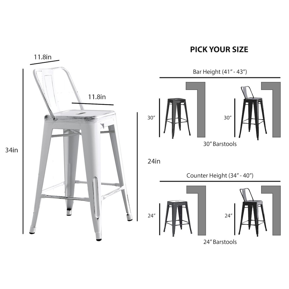 Modern Industrial Vintage Costal Metal Barstools. Picture 6