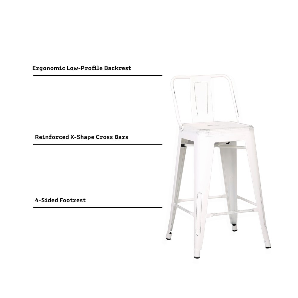 Modern Industrial Vintage Costal Metal Barstools. Picture 4