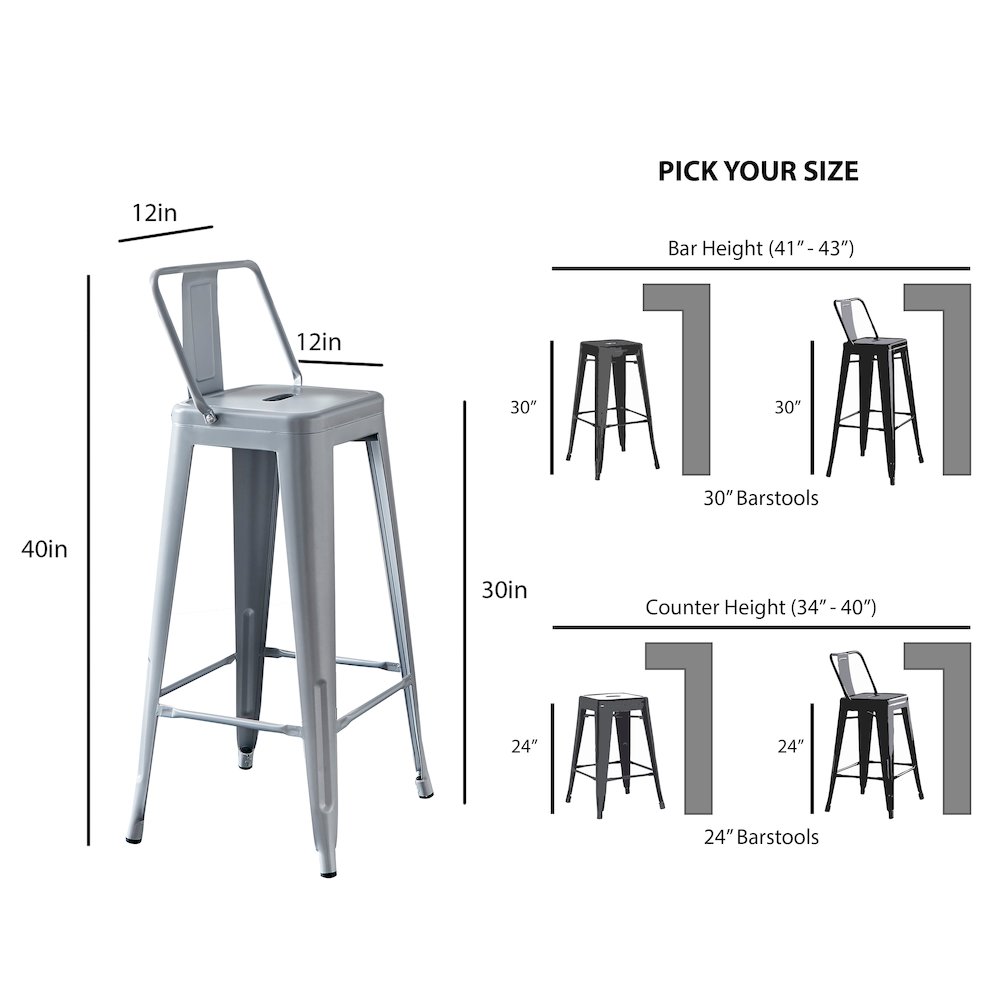 Modern Light Weight Industrial Metal Barstools. Picture 5