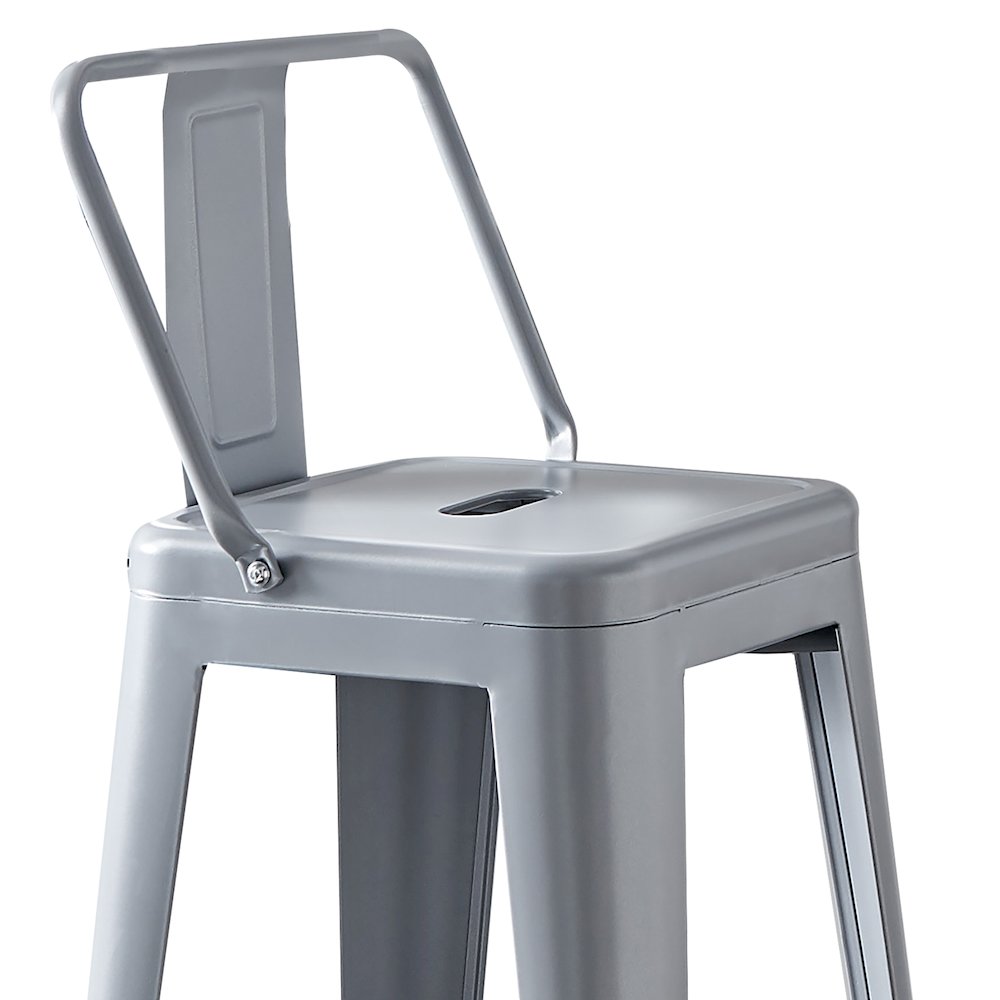 Modern Light Weight Industrial Metal Barstools. Picture 6